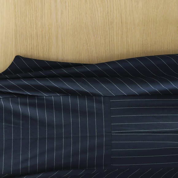 Banana Republic jumpsuit, size 10, blue pinstripe - Picture 3 of 4